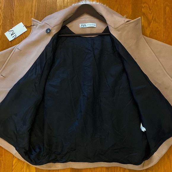 Zara Wool Cape Coat in Camel/M-L - Picture 7 of 14